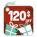 120 usd off