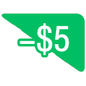 save 5 usd
